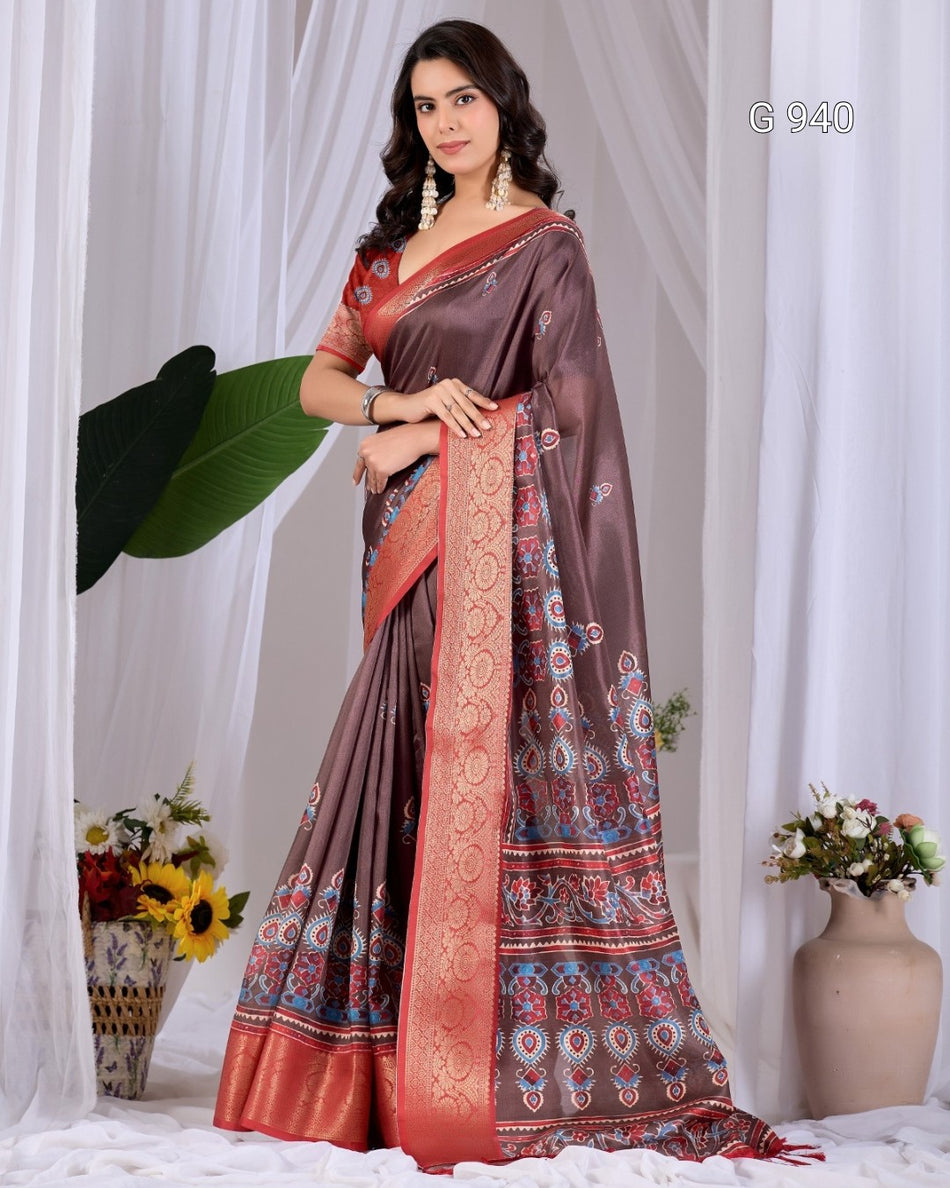 Traditional Soft Lichi Silk Saree Collection - G 940