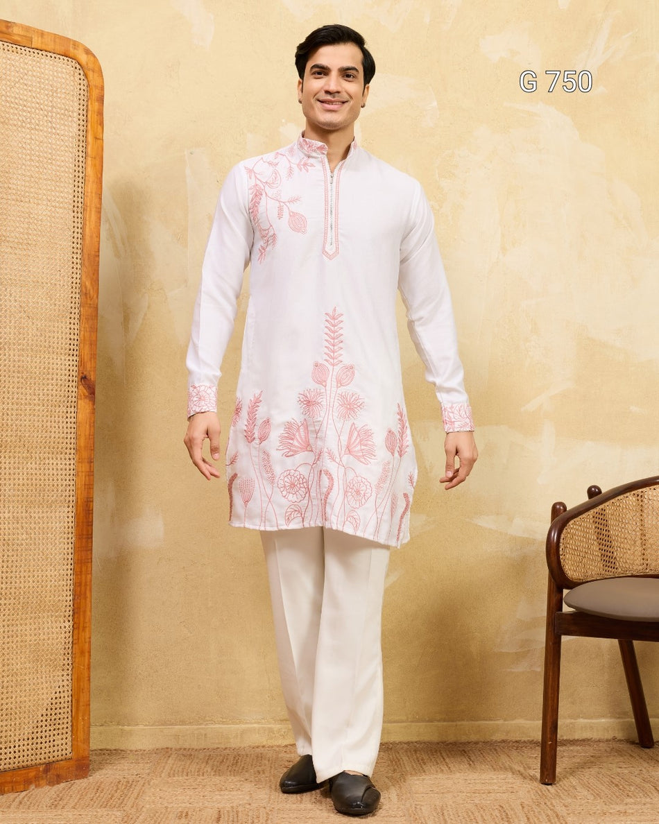 Graceful Mens Kurta with Sophisticated Ethnic Charm G 750