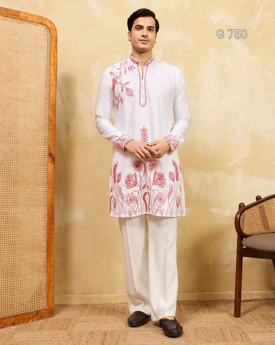 Graceful Mens Kurta with Sophisticated Ethnic Charm G 750