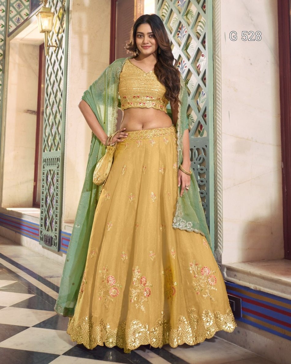 Premium Pastel Lehenga with Graceful Elegant Design - G 528