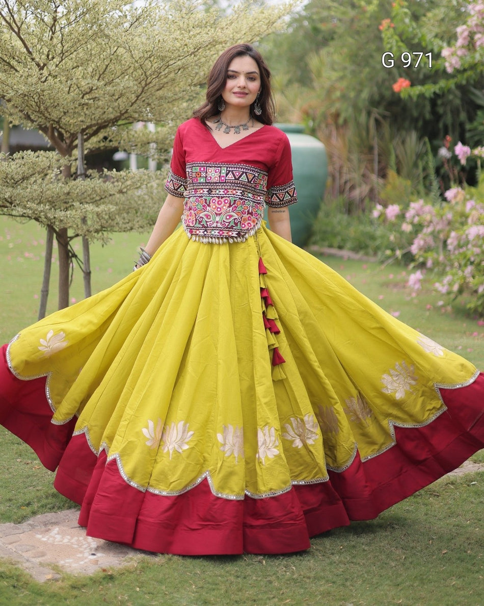 Traditional Roman Garba Wear Lehenga - G 971