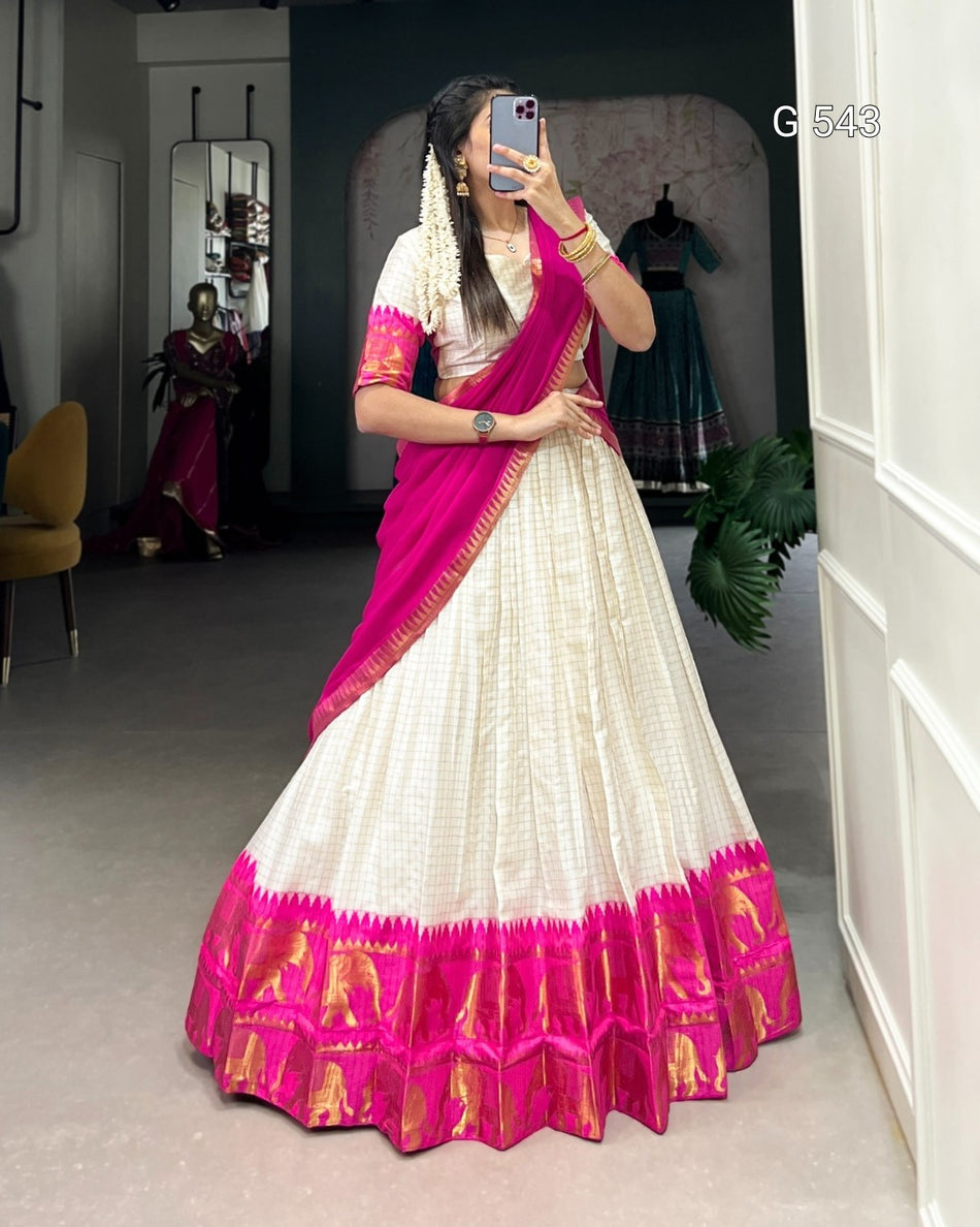 Graceful Poly Cotton Lehenga for Special Occasions - G 543