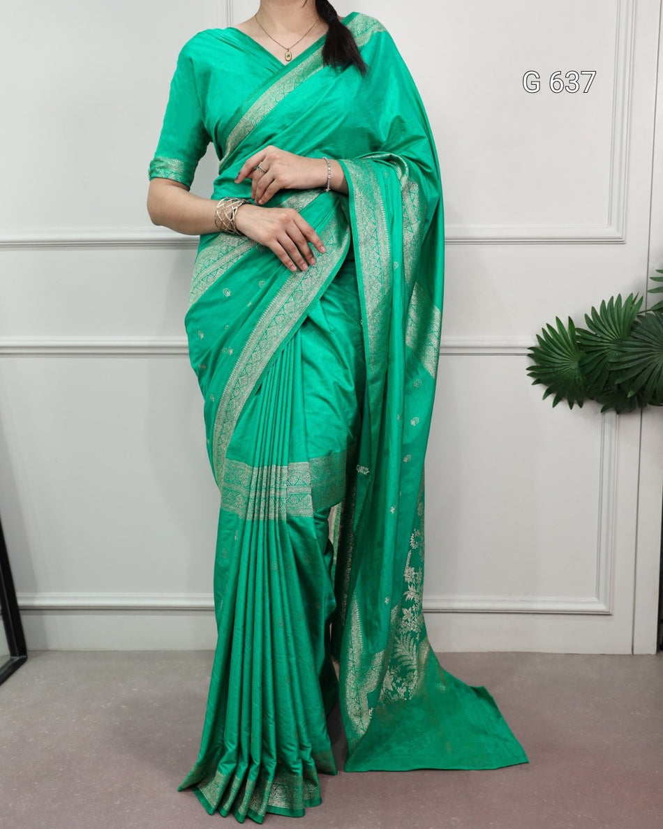Premium Zari Woven Saree with Timeless Elegance - G 637