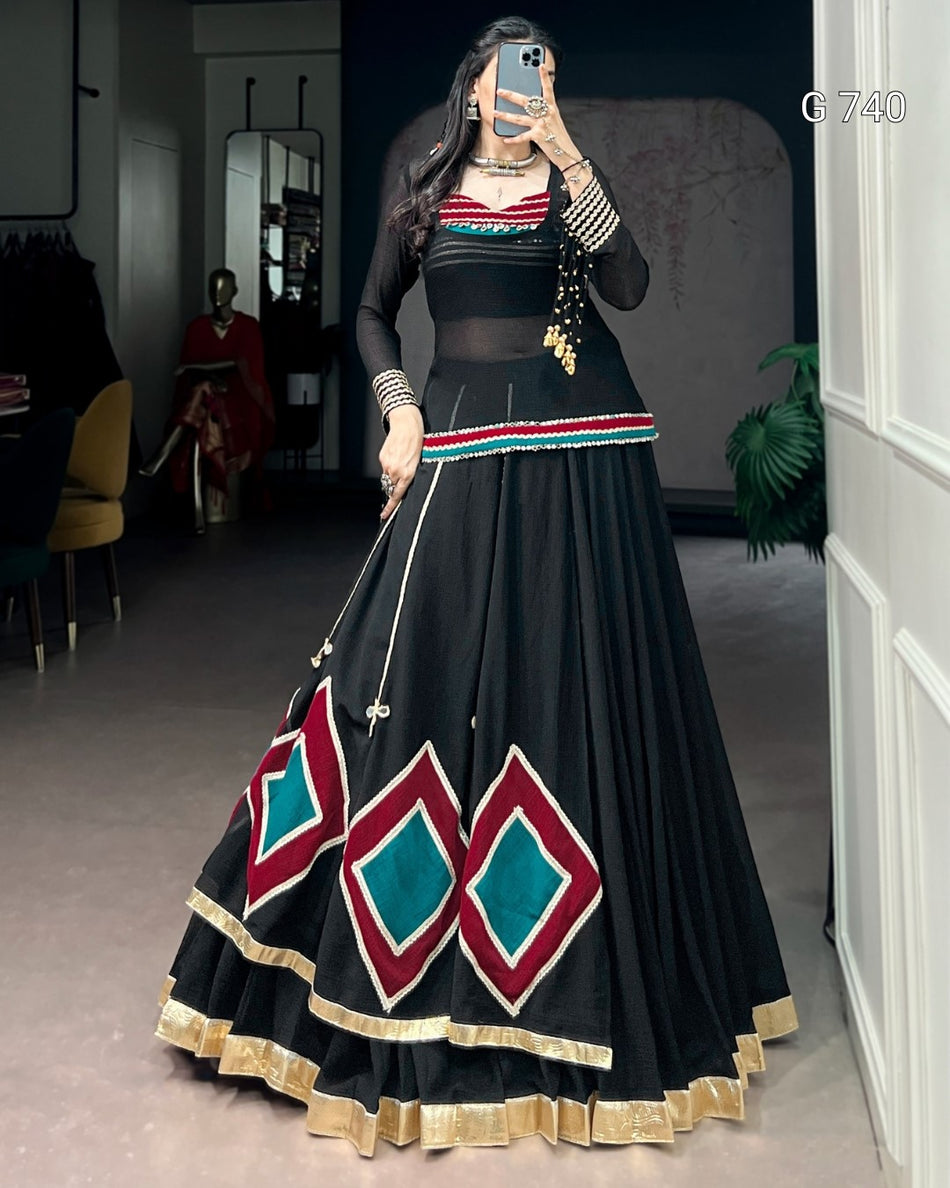 Festive Marble Fabric Outfit for Special Occasions G 740