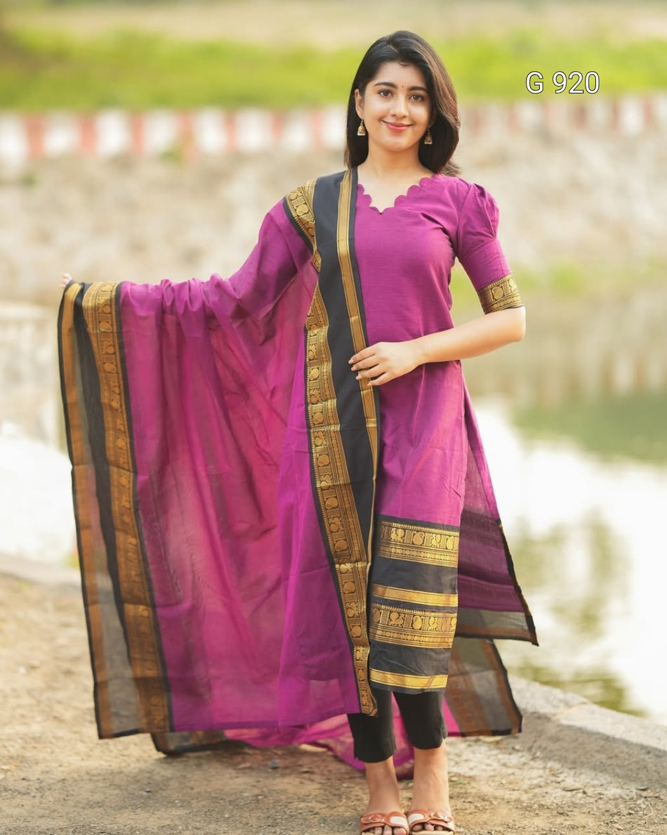 Daily Wear Kanchi Cotton Kurta - G 920