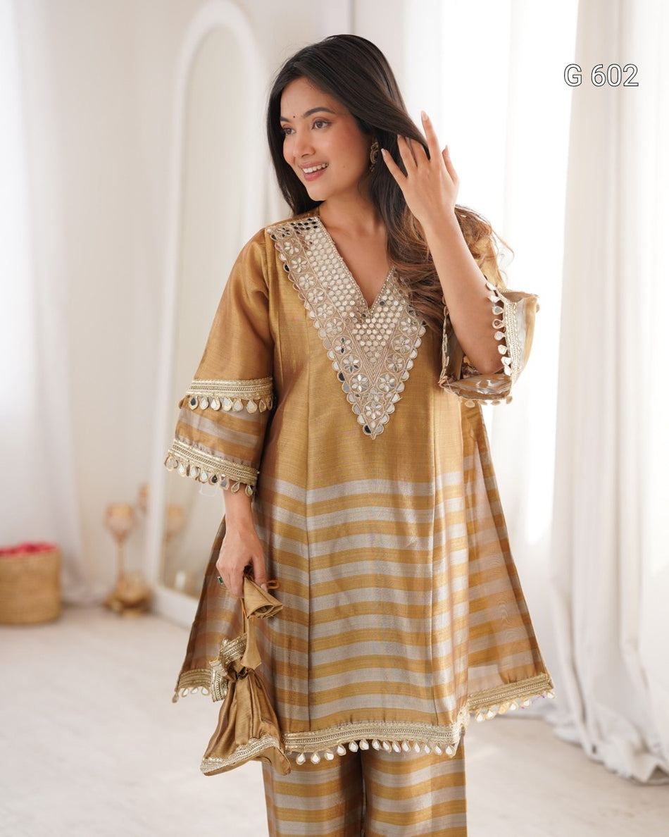 Beautiful Embroidered Suit with Graceful Appeal - G 602