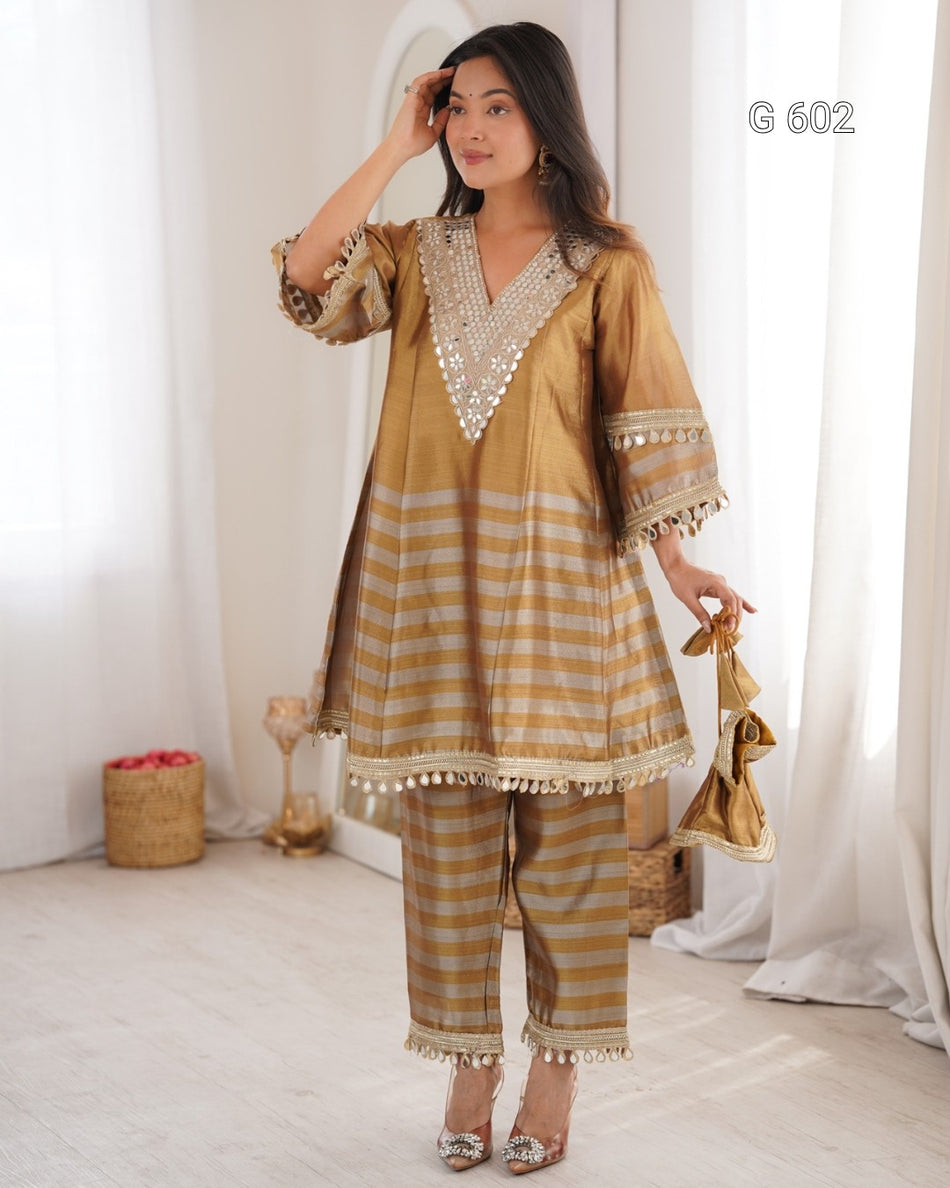 Beautiful Embroidered Suit with Graceful Appeal - G 602