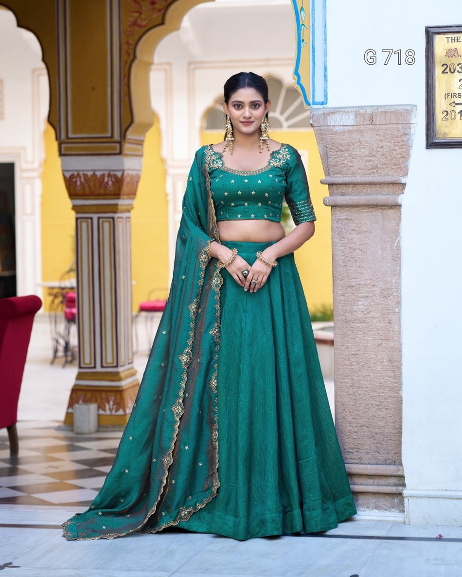 Elegant Festive Outfit with Regal Designer Appeal G 718