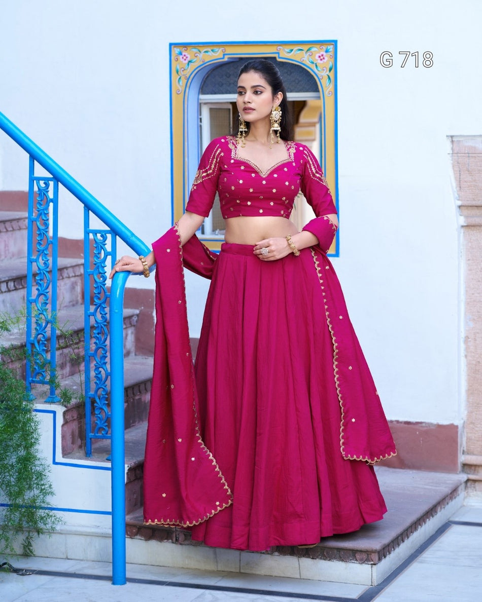 Elegant Festive Outfit with Regal Designer Appeal G 718