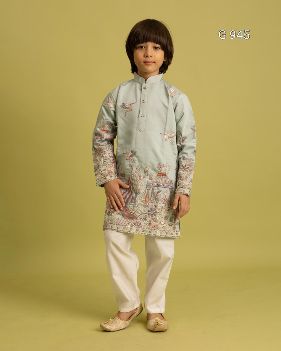 Comfortable Ethnic Kurta Set for Kids - G 945