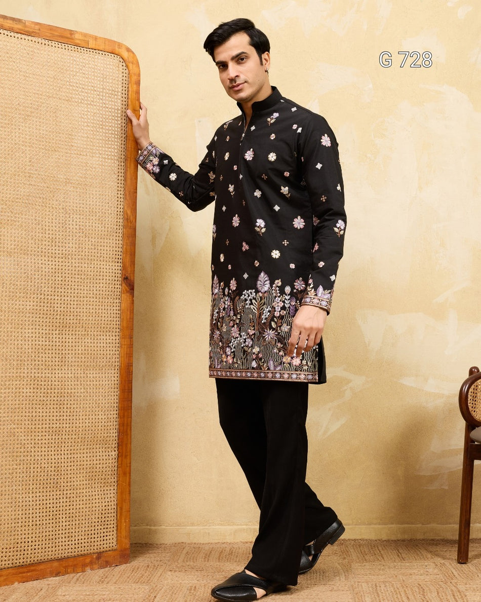 Wedding Special Men’s Embroidered Kurta Collection 2026- G 728