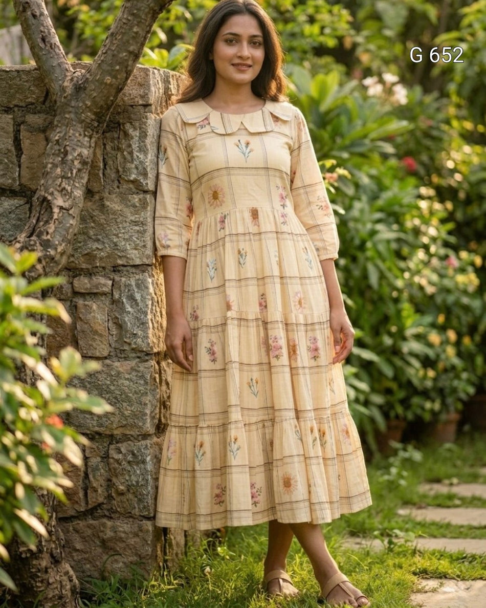 Graceful Designer Kurti with Flared Silhouette Detail G 652