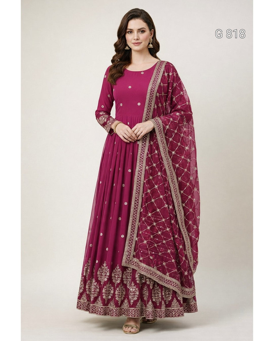 Premium Party Wear Anarkali for Festive Occasions - G 818