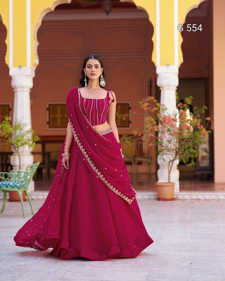 Designer Festive Look with Delicate Embroidery Detail - G 554