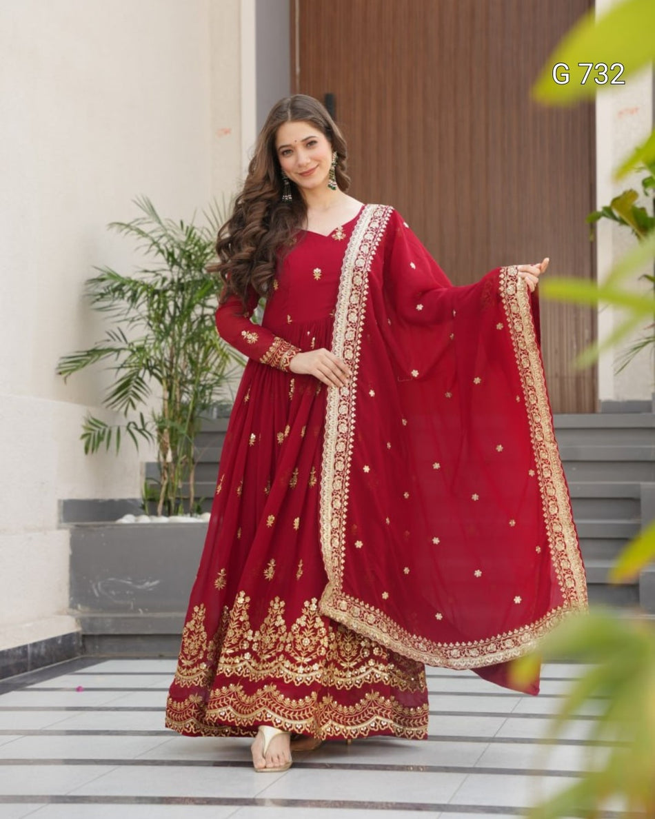 Graceful Designer Gown with Timeless Ethnic Charm G 732