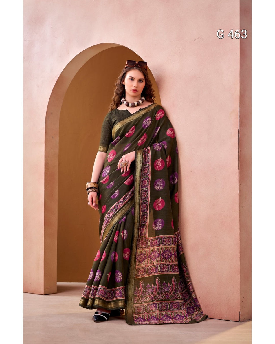 Graceful PV Chanderi Sarees with Lightweight Feel - G 463