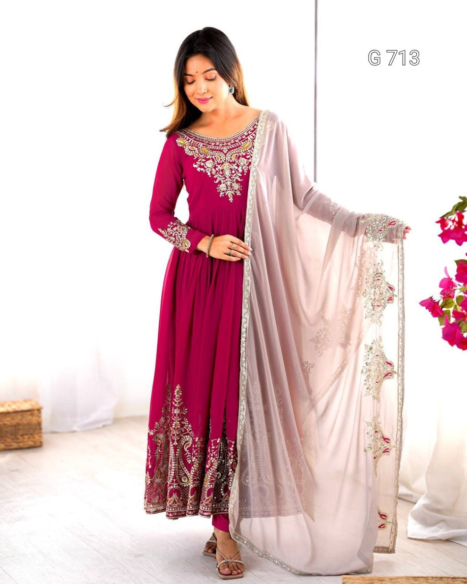 Designer Embroidered Gown for Grand Celebrations G 713