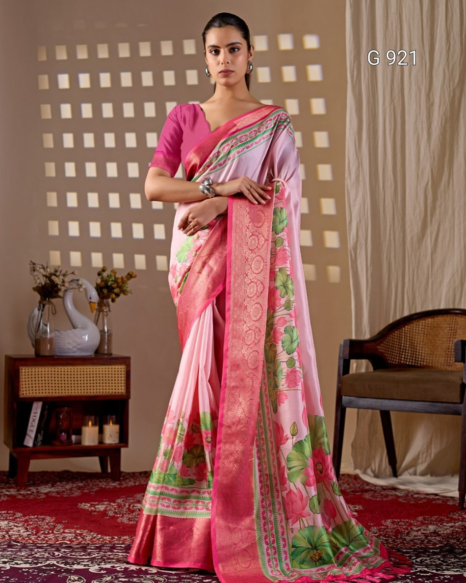 Traditional Woven Border Silk Saree - G 921