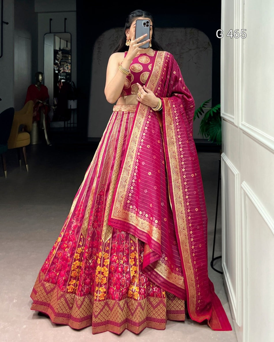 Premium Banarasi Silk Lehenga for Wedding Celebrations - G 465