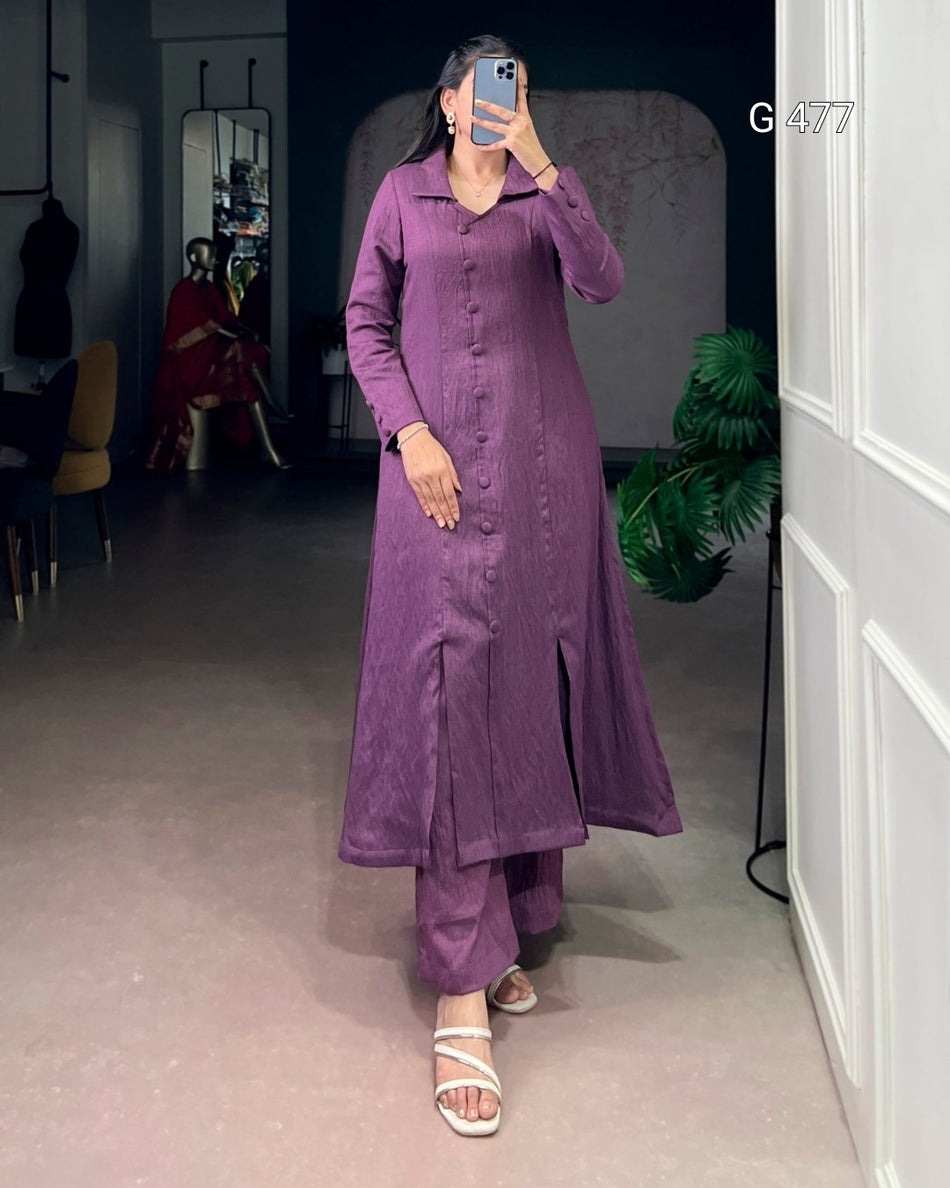 Premium Straight Cut Dress with Soft Herry Fabric - G 477