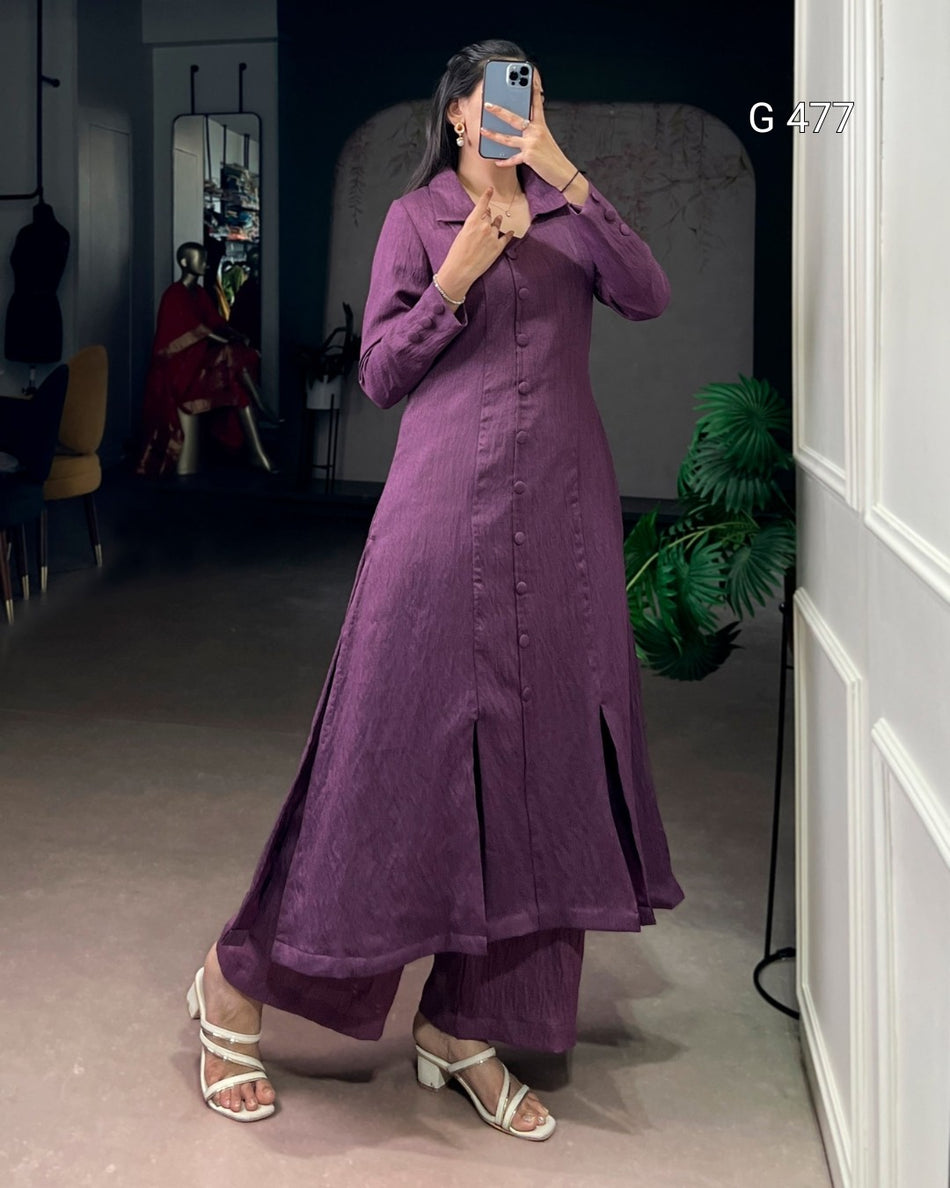 Premium Straight Cut Dress with Soft Herry Fabric - G 477