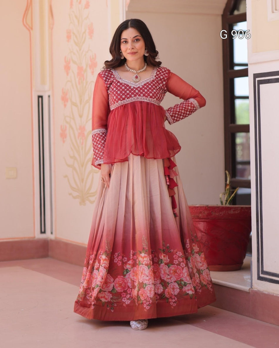 Elegant Embroidered Lehenga Choli Collection - G 906