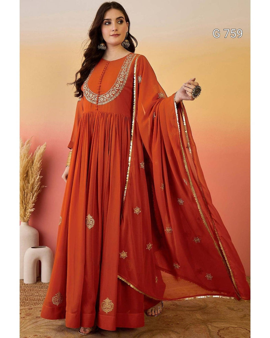 Premium Ethnic Anarkali for Special Occasions - G 759