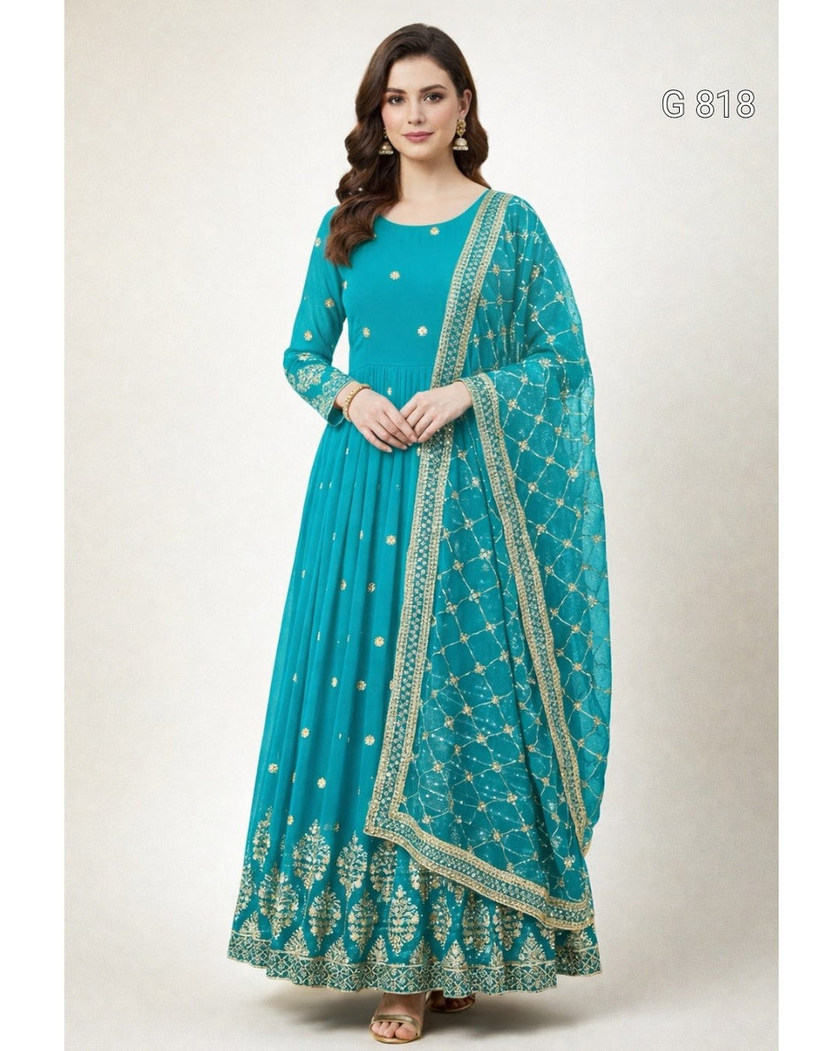 Premium Party Wear Anarkali for Festive Occasions - G 818