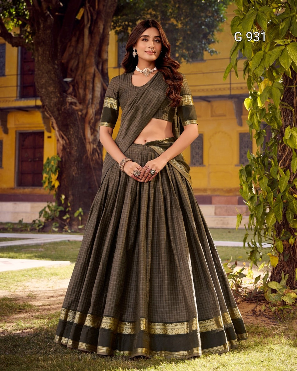 Premium Chettinad Ethnic Lehenga Set - G 931
