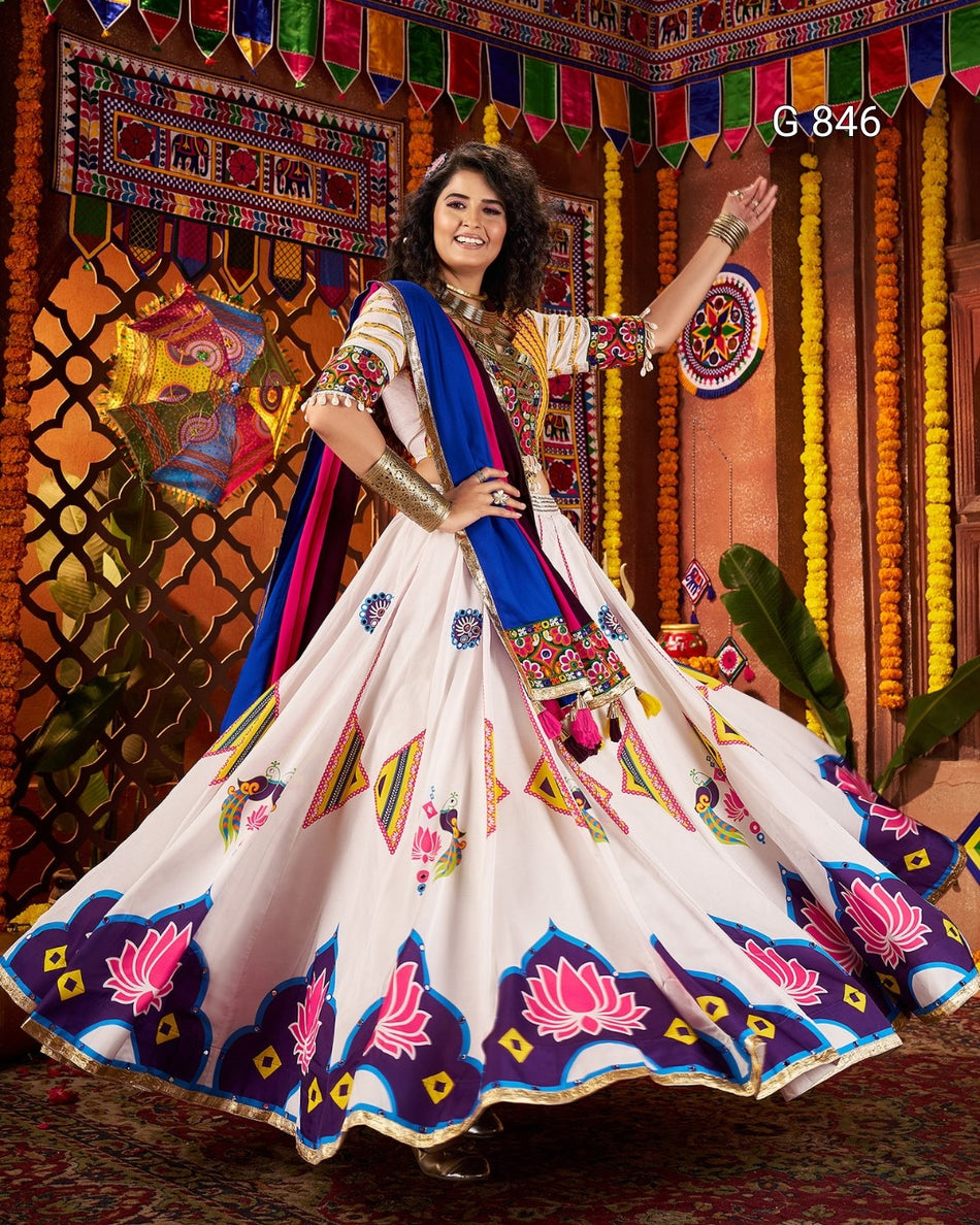 Navratri Special Gajji Silk Lehenga Choli G 846