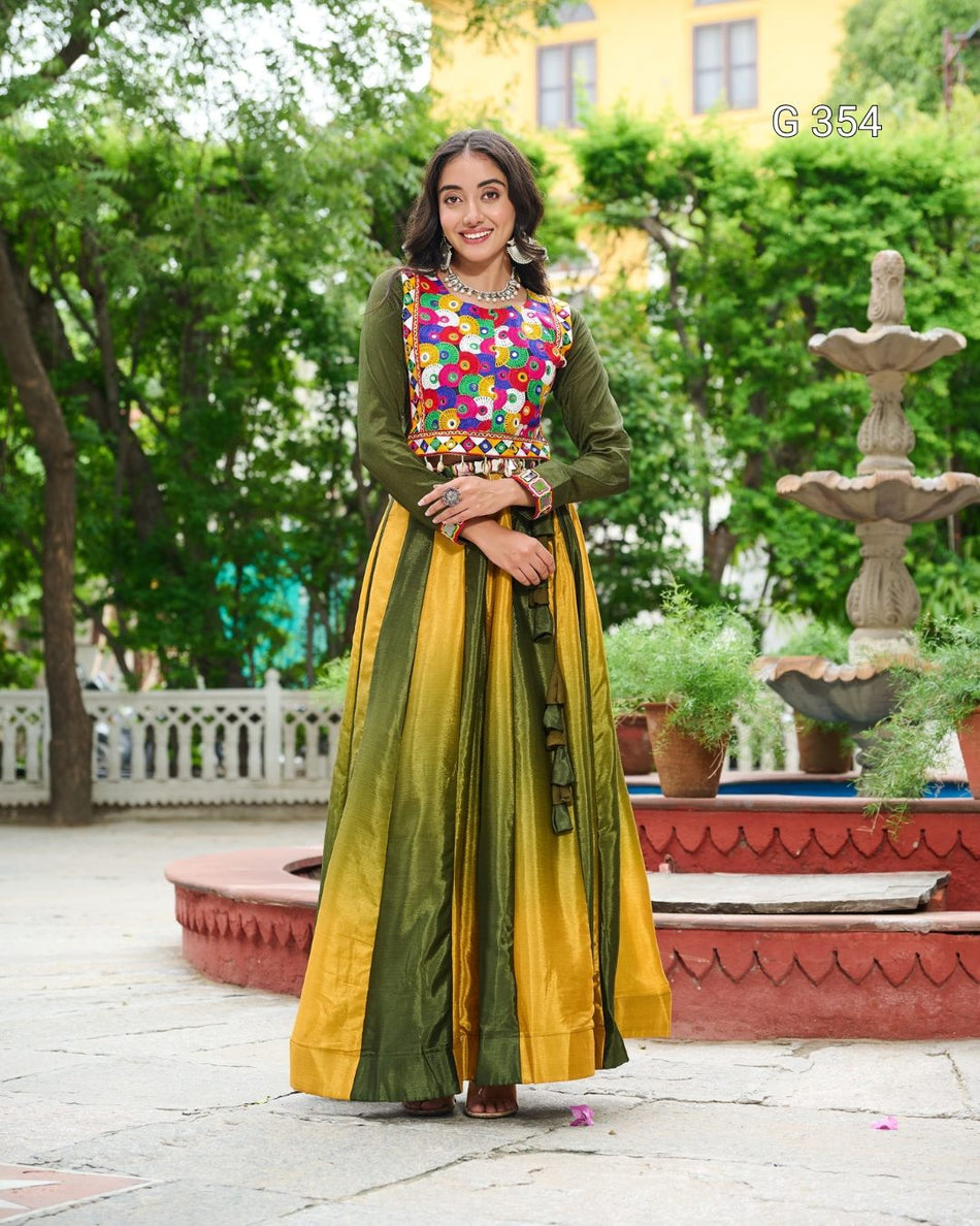 Chinnon Pedding Lehenga with Kutchi Gamthi Embroidery - G354