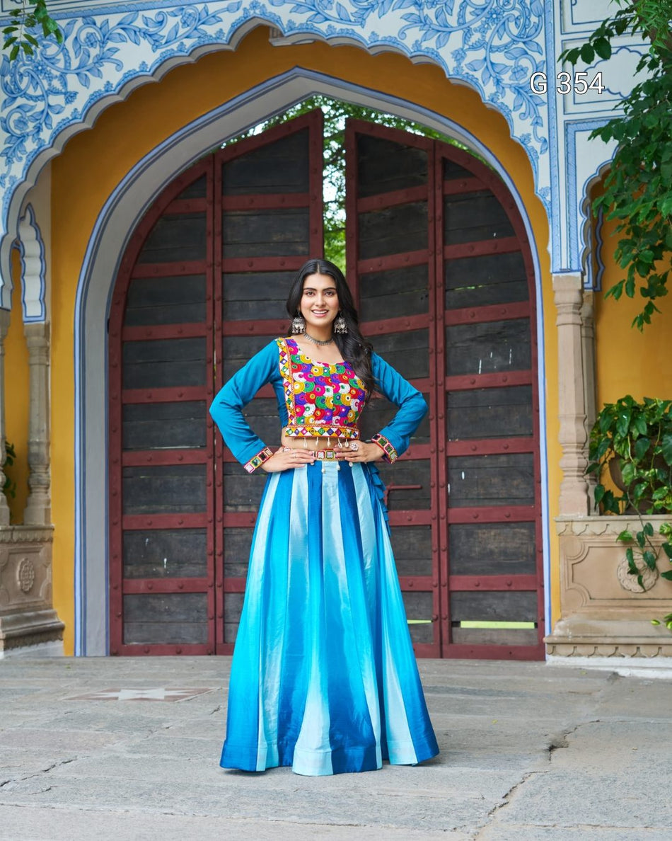 Chinnon Pedding Lehenga with Kutchi Gamthi Embroidery - G354