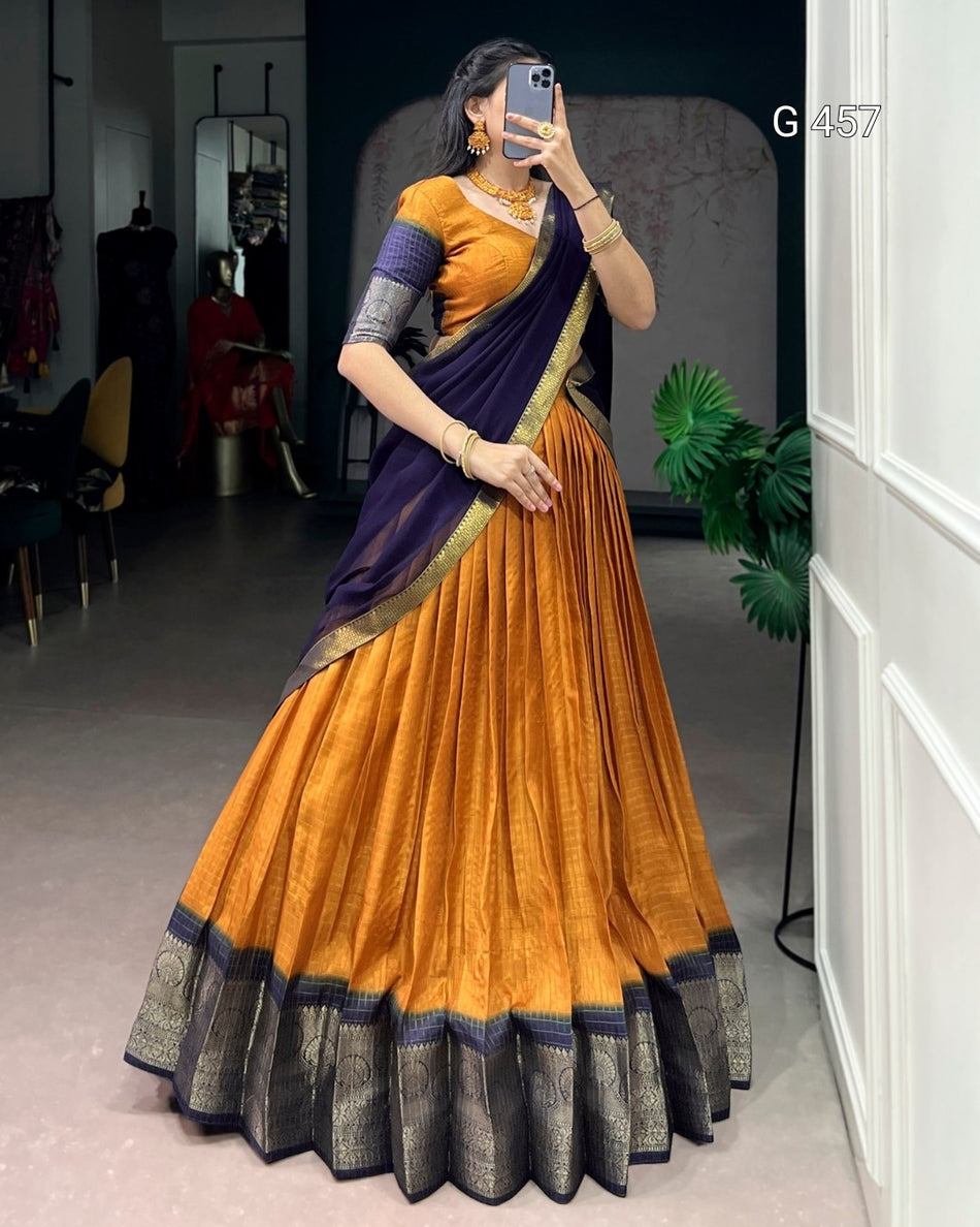 Designer Dola Chex Lehenga with Georgette Dupatta - G 457