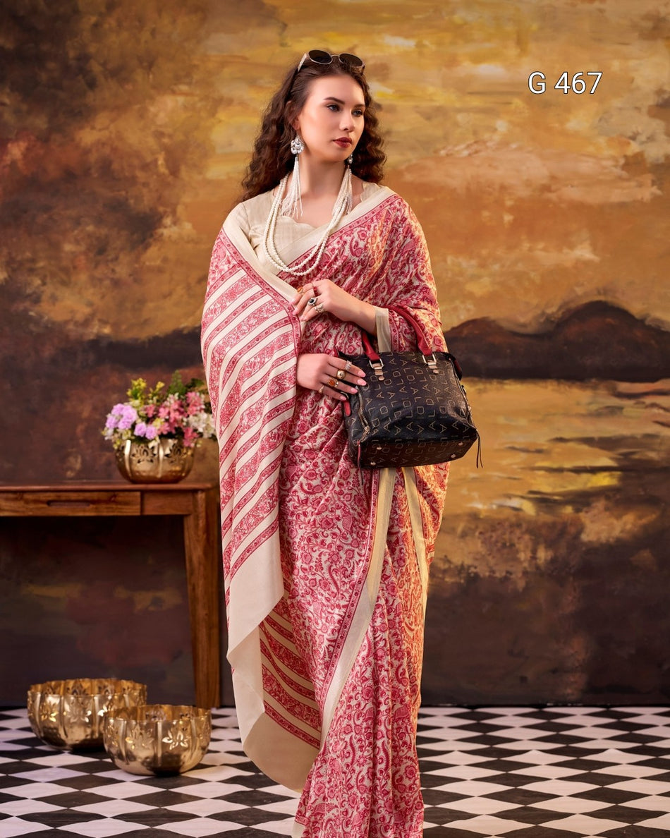 Elegant Tussar Silk Sarees with Timeless Prints - G 467