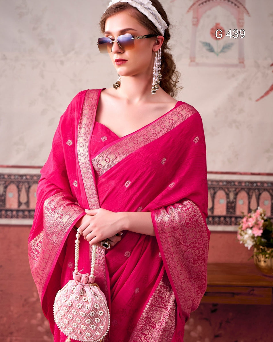 Premium Zari Work Sarees with Lightweight Comfort - G 439