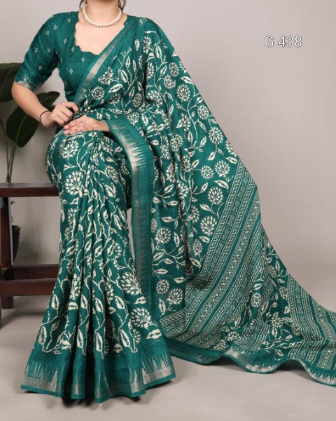Graceful Light Printed Sarees for Everyday Elegance - G 438