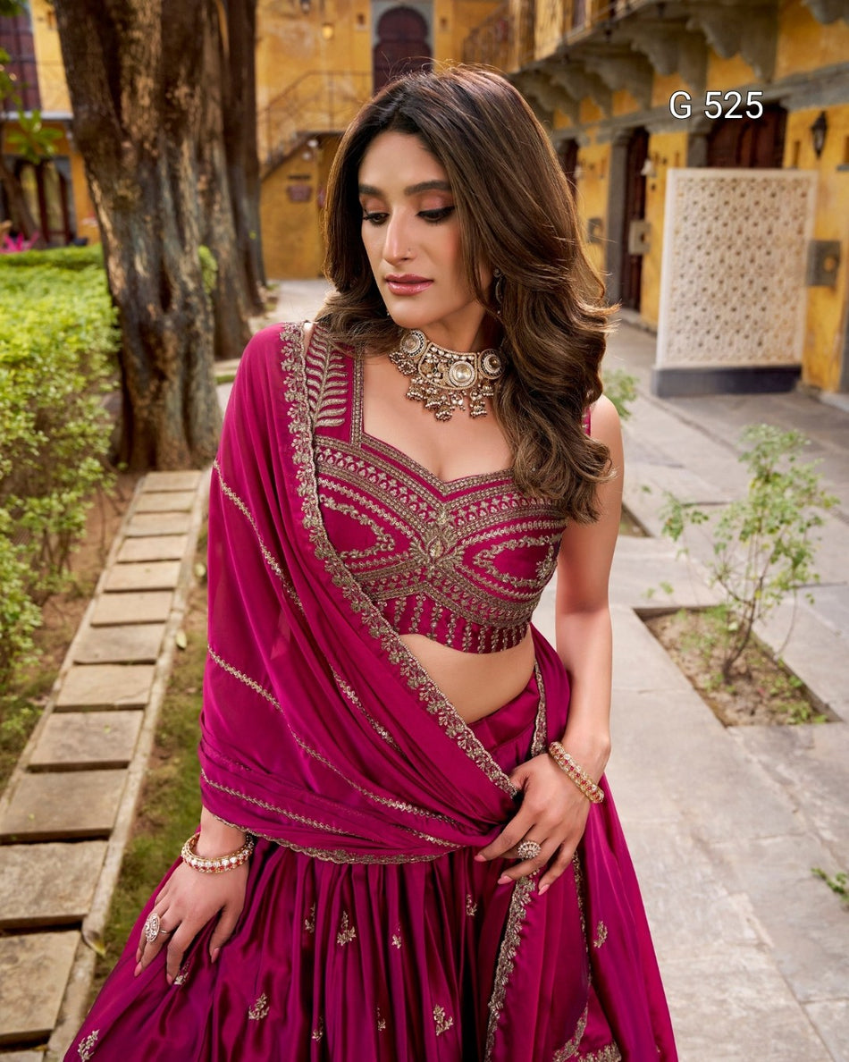 Classic Rangoli Lehenga with Rich Embroidery Design - G 525