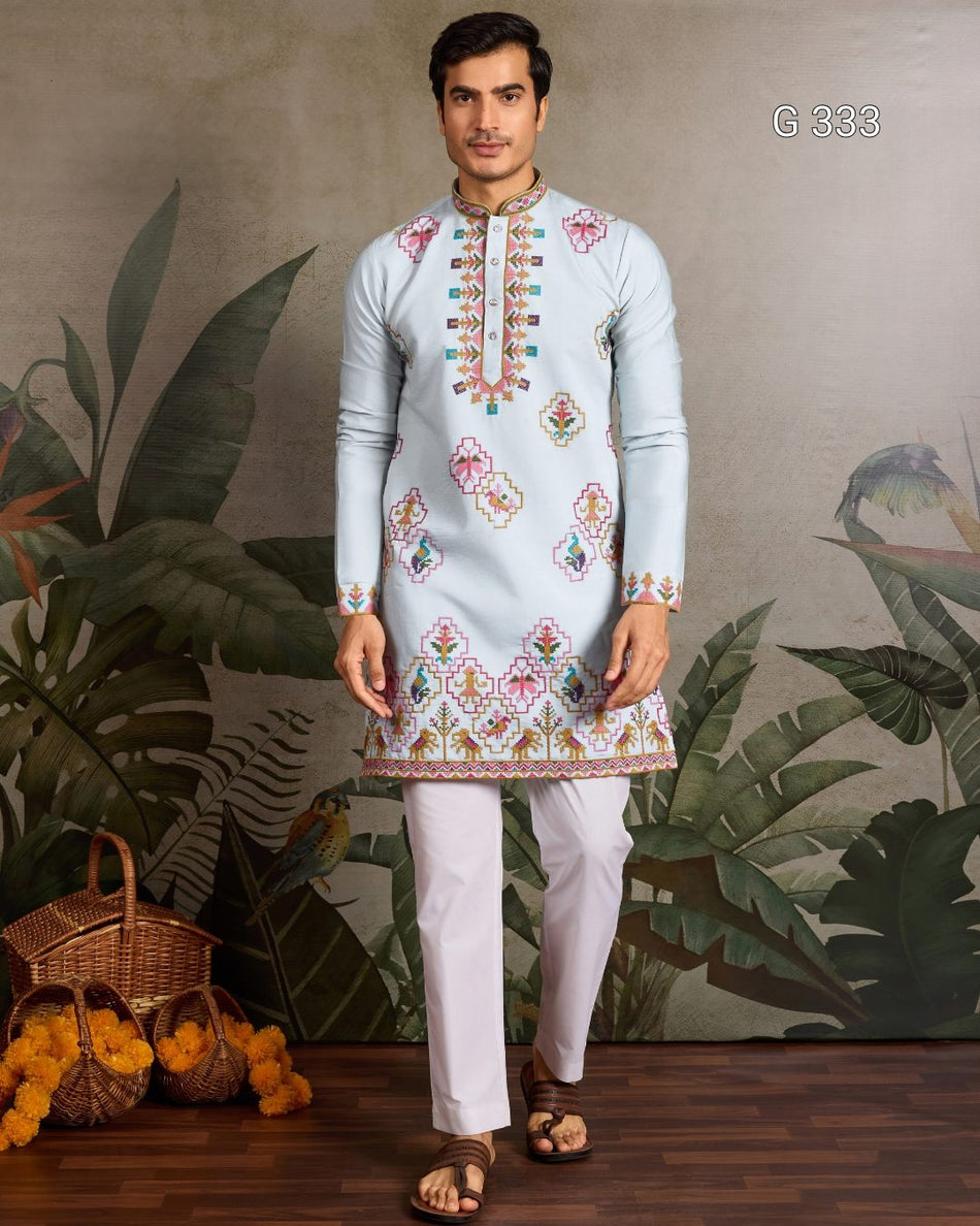 Premium Festival Embroidered Kurta - G333