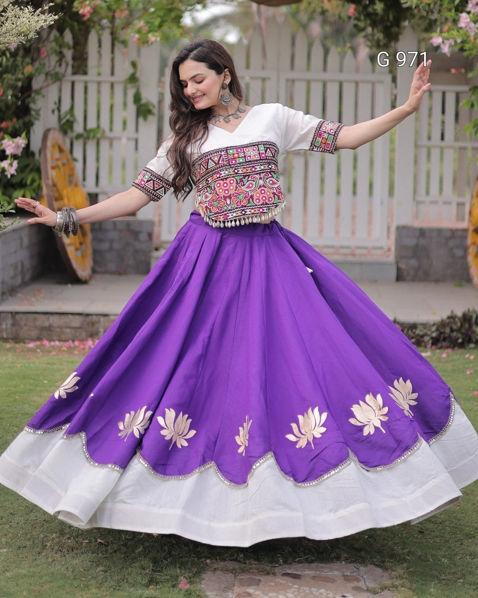Traditional Roman Garba Wear Lehenga - G 971