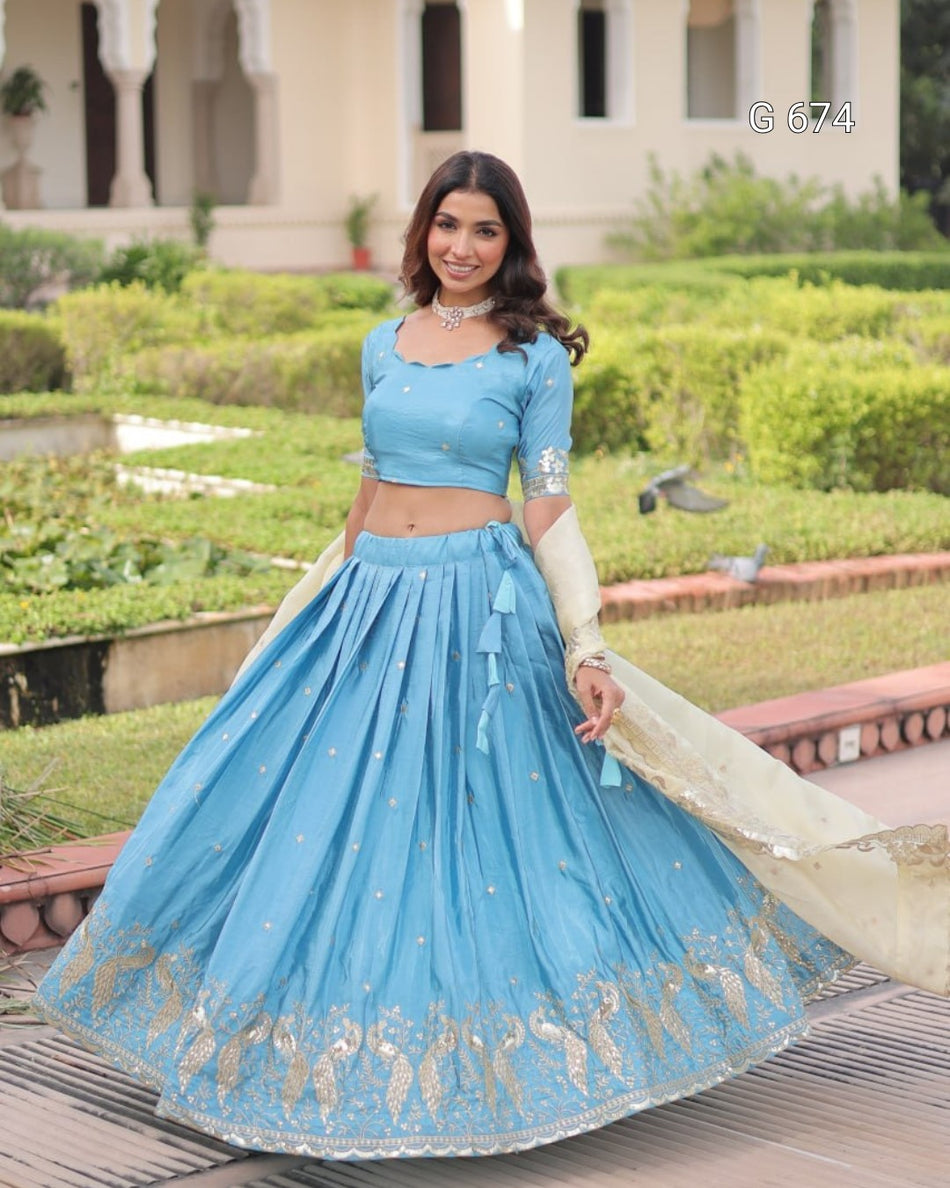 Luxurious Designer Lehenga with Timeless Ethnic Charm G 674