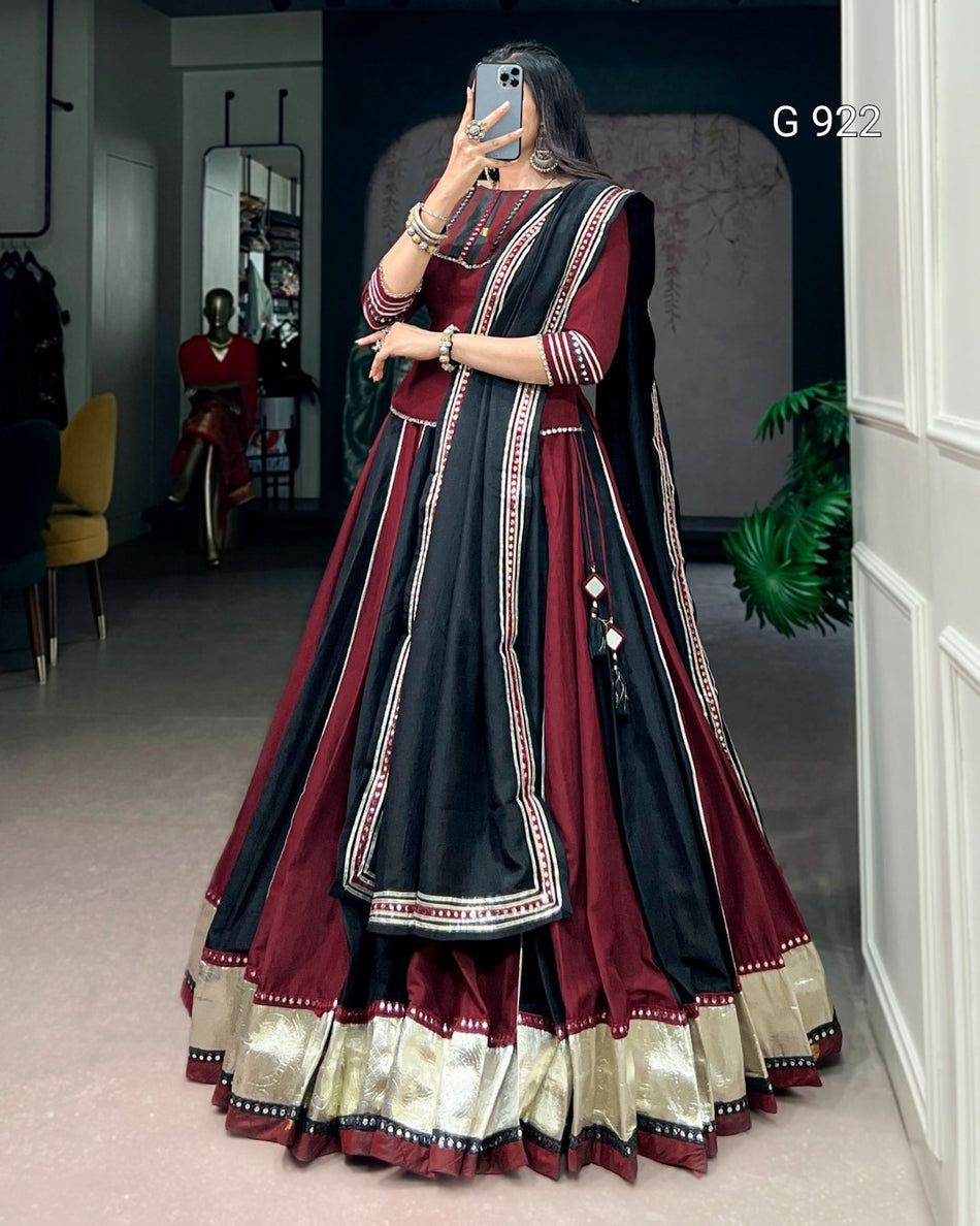 Traditional Chinon Navratri Lehenga Collection - G 922
