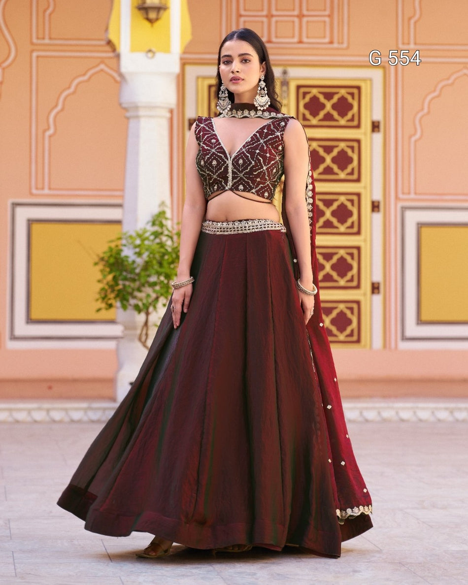 Designer Festive Look with Delicate Embroidery Detail - G 554