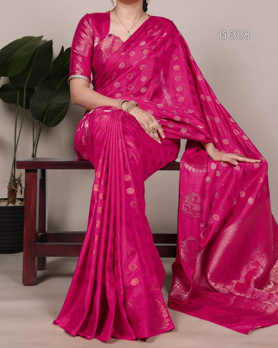Roop Silk Saree with Zari Weaving Work – G 308