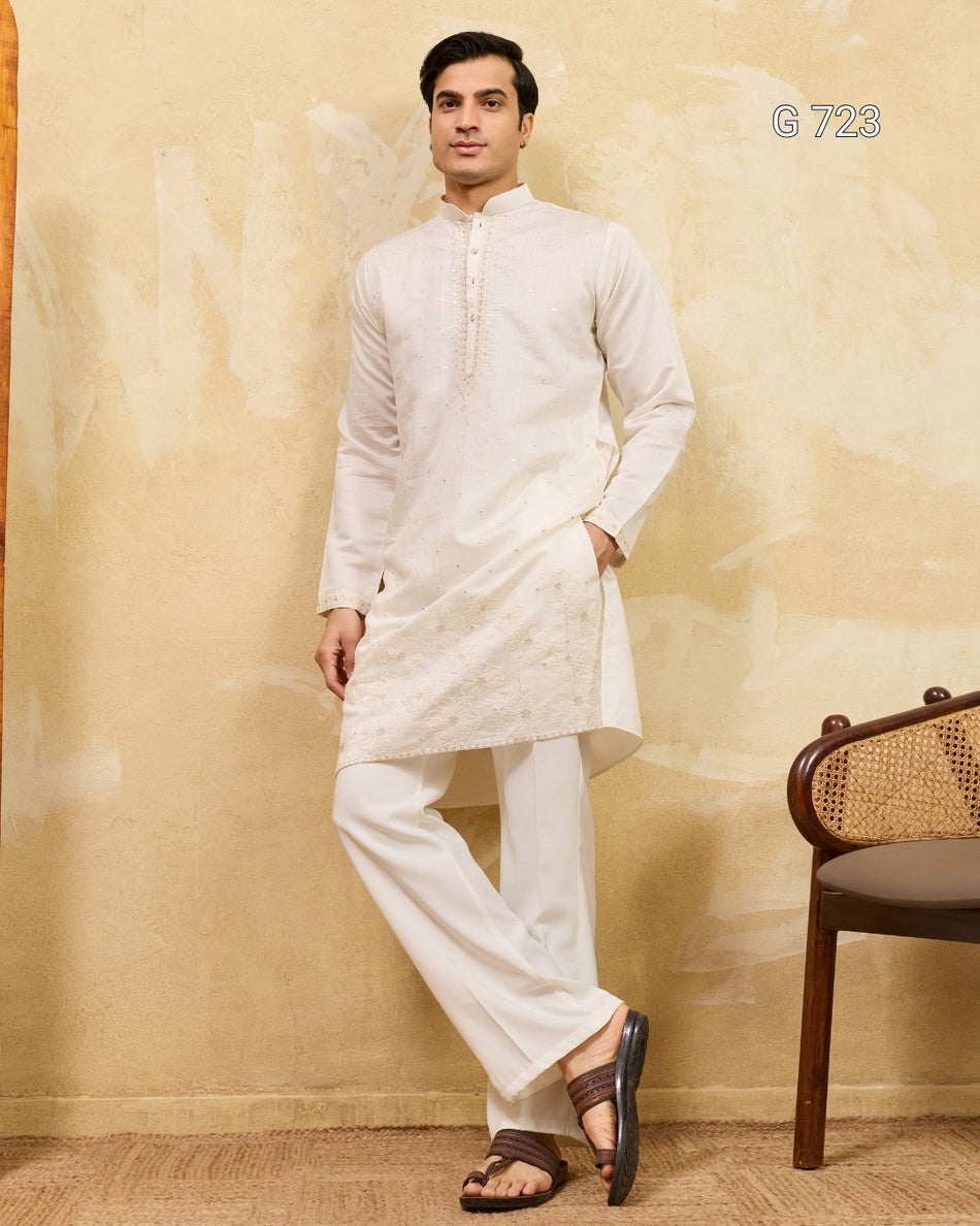 Festive Special Men’s Embroidered Kurta Collection - G 723