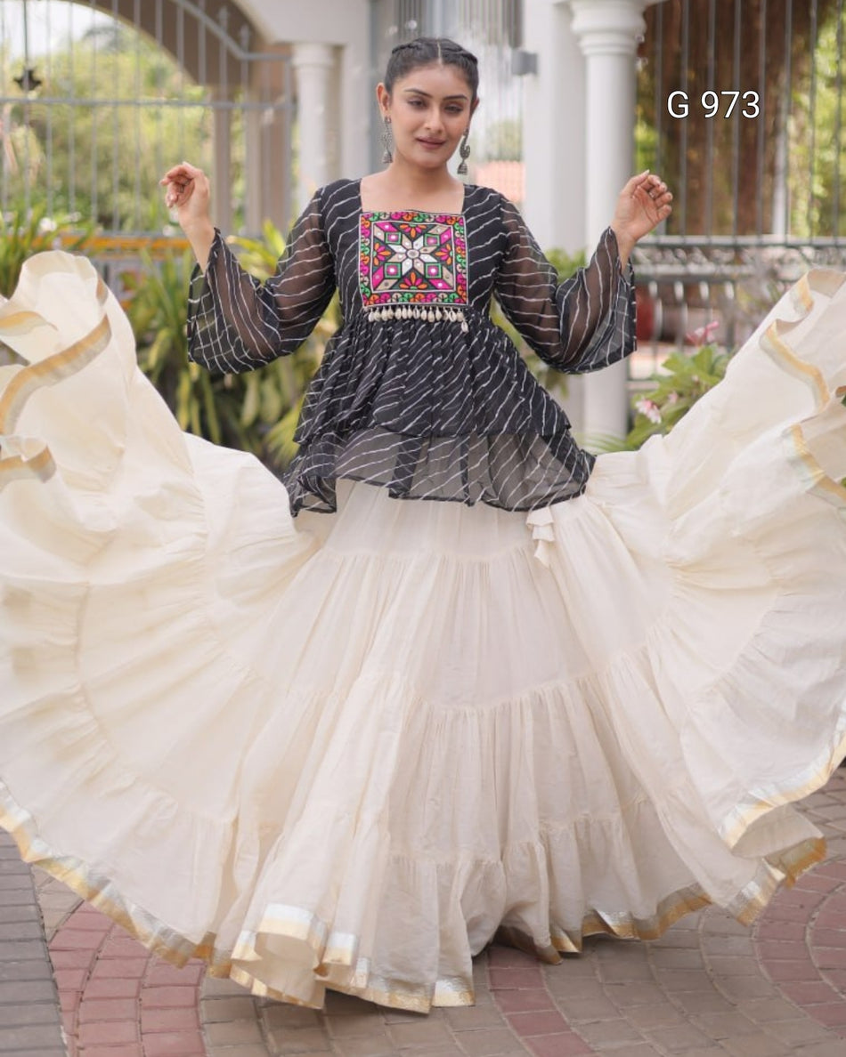 Kutchi Gamthi Navratri Lehenga Collection G 973
