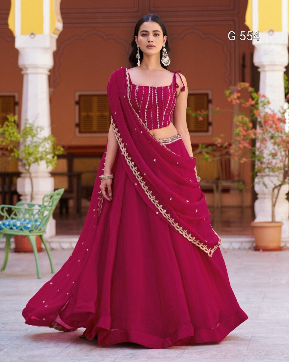Designer Festive Look with Delicate Embroidery Detail - G 554