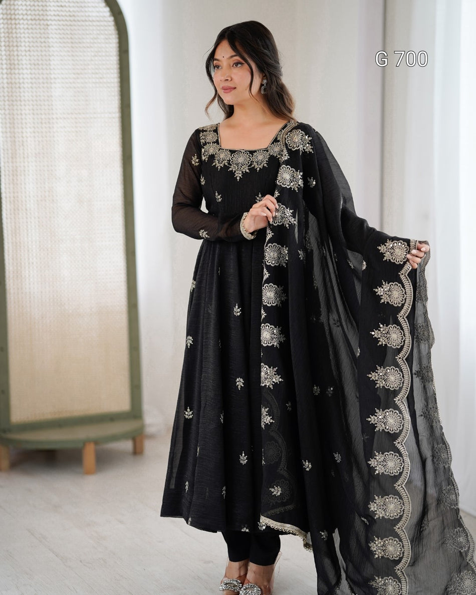 Premium Sequence Work Anarkali with Royal Appeal G 700