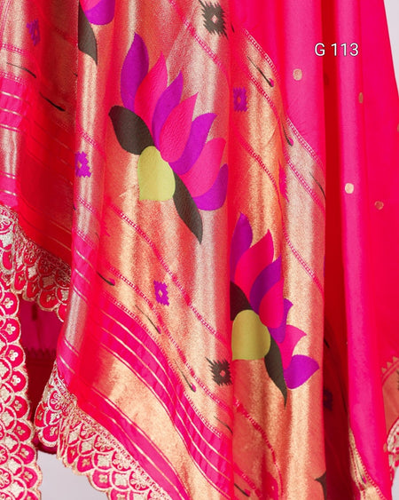 Colorful fabric with floral patterns on a plain background