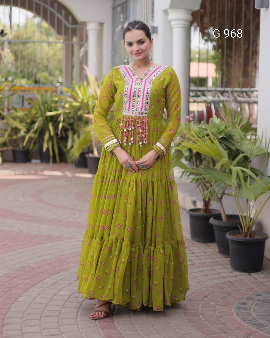 Kutchi Patchwork Garba Gown Collection - G 968