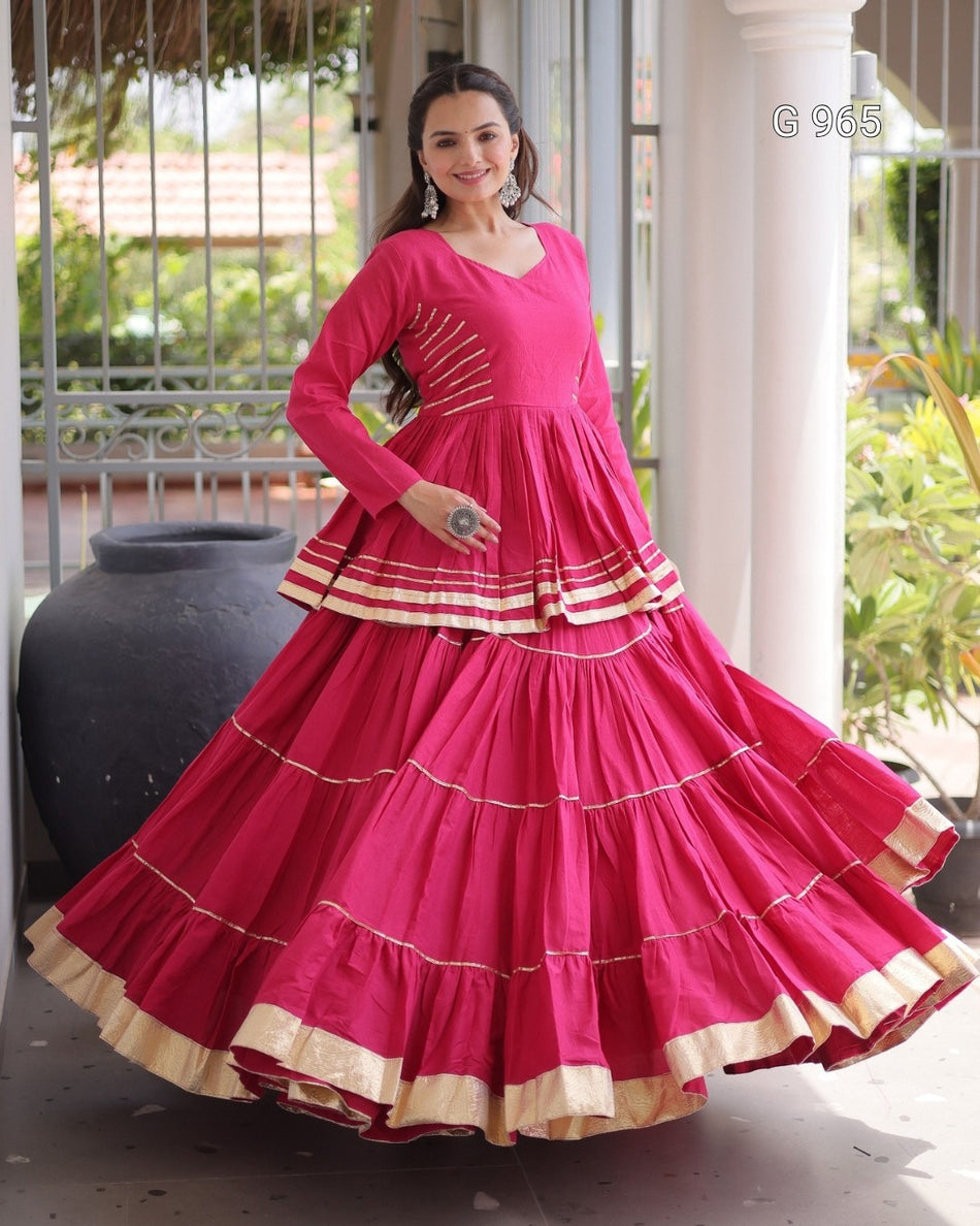 Premium Navratri Frill Lehenga Collection - G 965